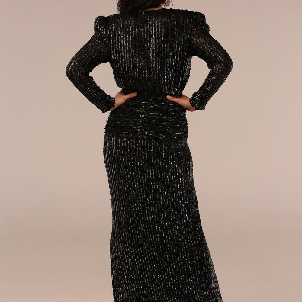 Custom Vintaged Beaded Gown - Picture 4 of 4